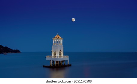 Full moon above the sea in Zhuhai China - Shutterstock ID 2051170508