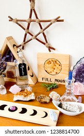 Full Moon Altar Setup Ritual Herbs Stock Photo 1238814700 | Shutterstock