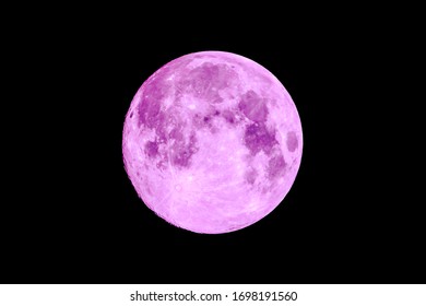 The Full Moon Of April, Called The Pink Moon 