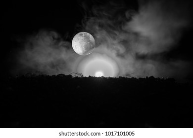 Full Moon Background / A full moon is the lunar phase that occurs when the Moon is completely illuminated as seen from Earth