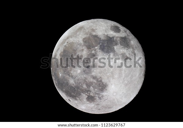 Full Moon background / The full moon is the lunar\
phase when the Moon appears fully illuminated from Earth\'s\
perspective. This occurs when Earth is located directly between the\
Sun and the Moon