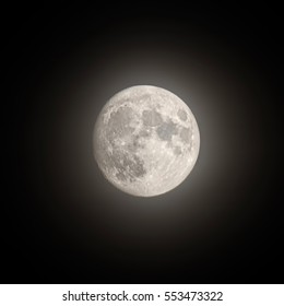 Full moon closeup