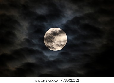 Full Moon with cloud at night