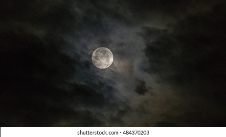 Full Moon With Clouds