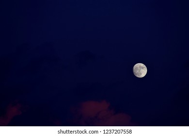 Full moon with cloudy sky