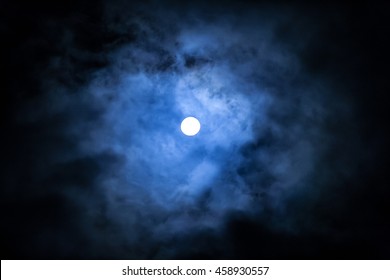 Full Moon In The Dark Could Night Sky For Scary Concept
