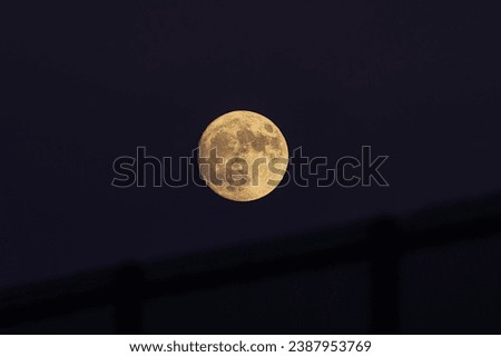 Full Moon in a Dark Night Sky