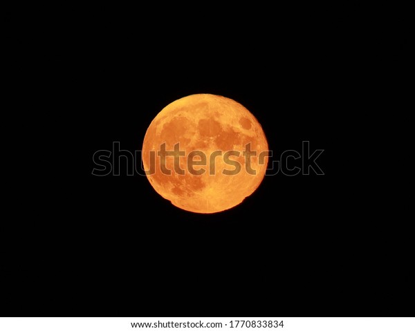 Full\
moon in the dark sky. The big moon. Moon\
eclipse.