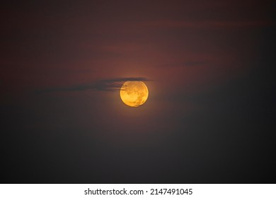 The Full Moon At The End Of The Beach, Aceh, Indonesia.