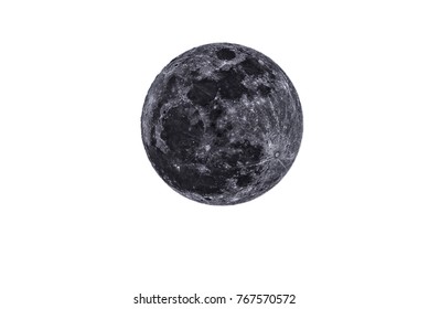 Full Moon Isolated Over White Background Stock Photo 767570572 ...