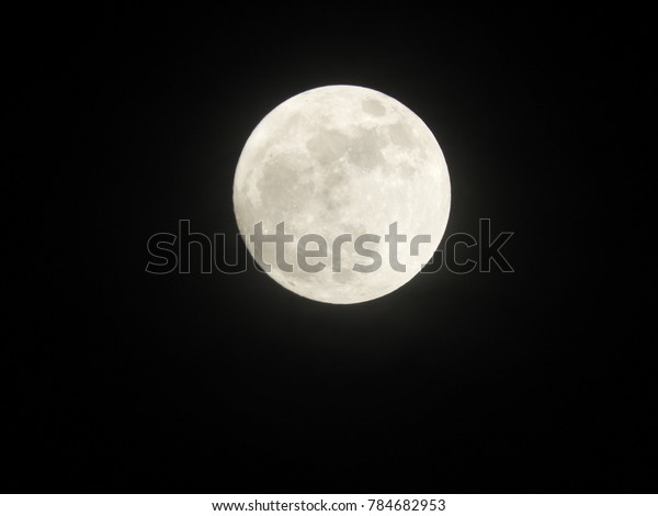 Full moon, January 2018,\
Wolf Moon
