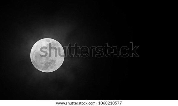 Full\
moon at night / The Moon is an astronomical body that orbits planet\
Earth, being Earth\'s only permanent natural satellite. It is the\
fifth-largest natural satellite in the Solar\
System