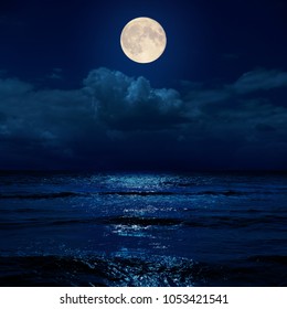 Moon Over Sea Images Stock Photos Vectors Shutterstock