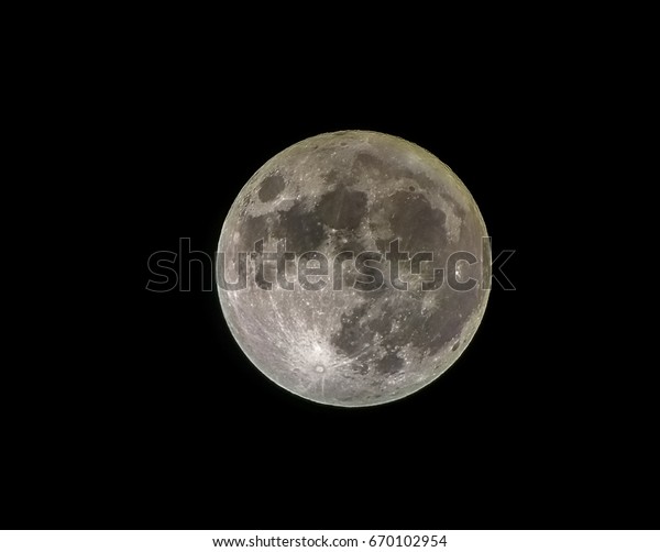 Full moon on black background, front of the\
moon ( The visible side of the world\
).