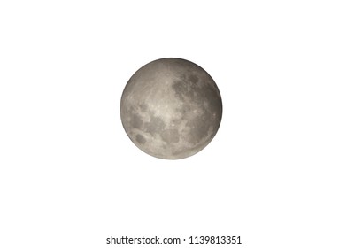 Full Moon On White Background Stock Photo 1139813351 | Shutterstock