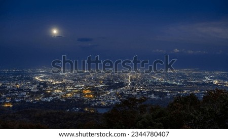 Similar – Image, Stock Photo Night Aerial View Of Dubai Cityscape Skyline. Top View Skyline Cityscape City In Night Illuminations. Dubai, United Arab Emirates