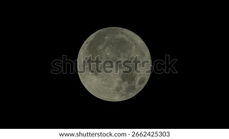 Full Moon Over Dark Sky