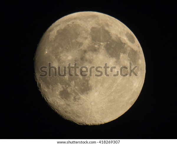 Full Moon phase and the dark sky. Elements of this\
image furnished by NASA