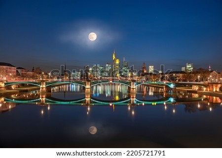 Similar – Frankfurt Bridge Magic