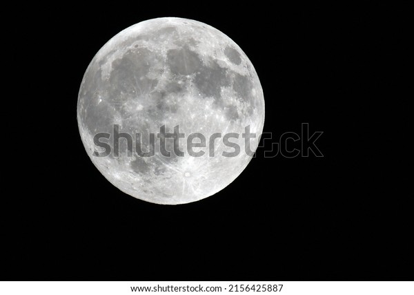 Full moon in the sky\
background at night