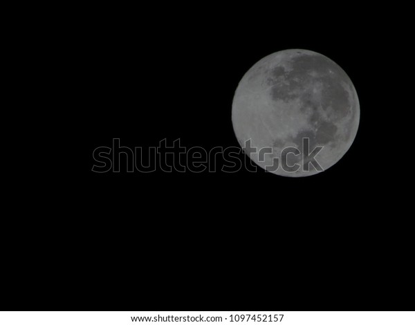 Full moon at the sky, covering the city of Sao\
Paulo in Brazil