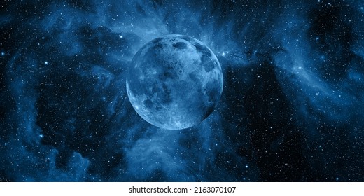 Full Moon Space Elements This Image Stock Photo 2163070107 Shutterstock