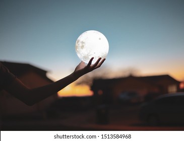 Full Moon stolen from the blue sky. 