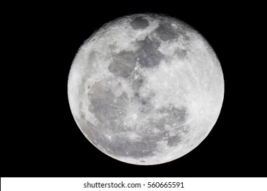 Full Moon Or Super Moon / The Moon Is The Fifth-largest Natural Satellite In The Solar System, And The Largest Among Planetary Satellites Relative To The Size Of The Planet That It Orbits 