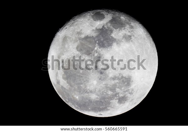Full Moon or Super moon / The Moon is the fifth-largest\
natural satellite in the Solar System, and the largest among\
planetary satellites relative to the size of the planet that it\
orbits 