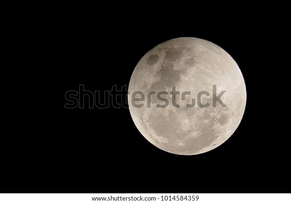 Full moon  / super\
moon on black background