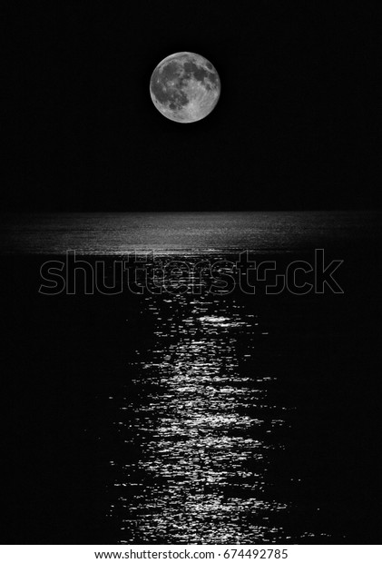 Full moon under the\
sea