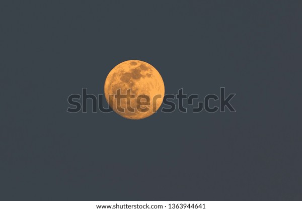 Full moon. / The Waxing Gibbous\
Moon. / Night view of the moon. / The Moon seen from\
Thailand.