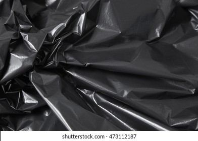 A Full Page Of Black Trash Bag Plastic Texture