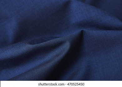 A Full Page Close Up Of Royal Blue Suit Fabric Texture