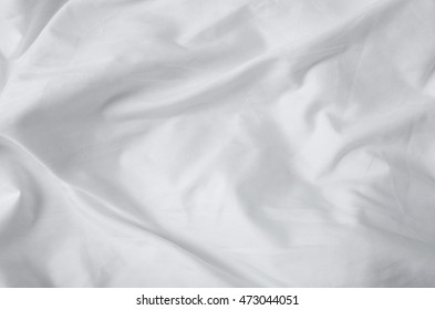 A Full Page Of Soft White Creased Duvet Texture