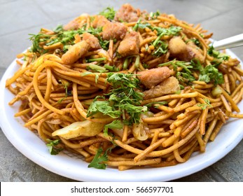 A Full Plate Of Chicken Chowmein.