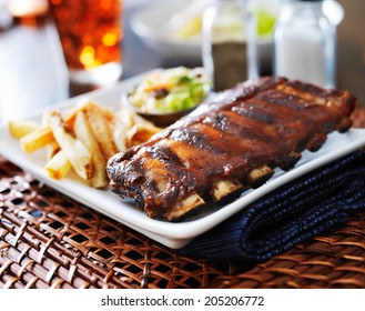 Full Rack Of Baby Back Ribs In Barbecue Sauce