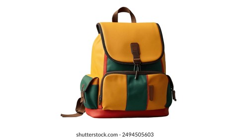 Full school backpack with books isolated on blue background with copy space. Back to School concept. - Powered by Shutterstock