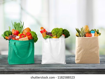 Full Shopping Bags On Wood Tablet Stock Photo 1182588523 | Shutterstock