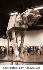 A Full Size Replica Of An At-At At The Star Wars Celebration In Anaheim, California, April 2015.