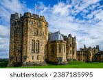 A full view of Alnwick Castle