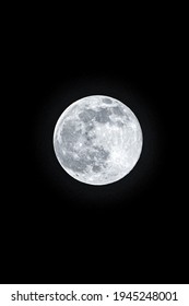 Full Worm Moon From Madrid On March 28, 2021