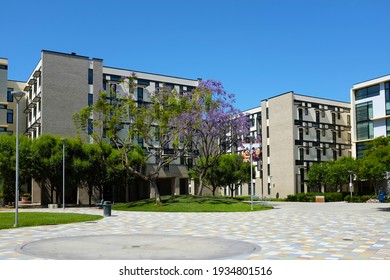 FULLERTON CALIFORNIA - 22 MAY 2020: Student Housing on the Campus of California State University Fullerton, CSUF.