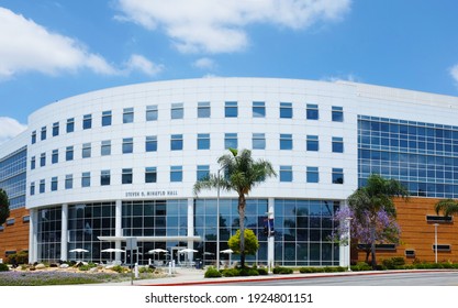 FULLERTON CALIFORNIA - 23 MAY 2020: Steven G Mihaylo Hall On The Campus Of California State University Fullerton, Is Home Of The College Of Business And Economics