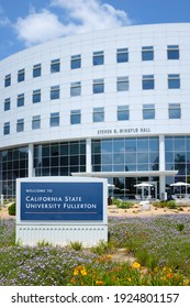 FULLERTON CALIFORNIA - 23 MAY 2020: Steven G Mihaylo Hall On The Campus Of California State University Fullerton, Is Home Of The College Of Business And Economics