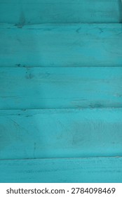 Full-frame background texture featuring weathered horizontal wooden planks painted in a vibrant turquoise blue color. This high-resolution commercial asset is targeted for rustic interior design layouts, weathered panel copy space, product backdrop mockups, and colorful aged cottage styling.