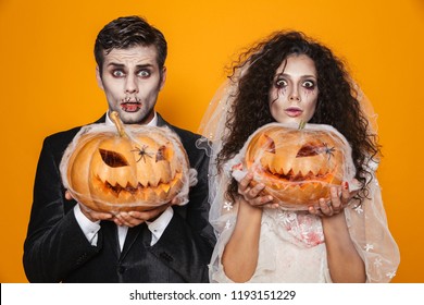 634 Halloween Bride And Groom Images Stock Photos Vectors Shutterstock Fulllength Shot Creepy Scary Halloween 260nw 1193151229