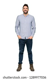 Fulllength Shot Elegant Man Shirt Smiling Stock Photo (Edit Now) 1289977036