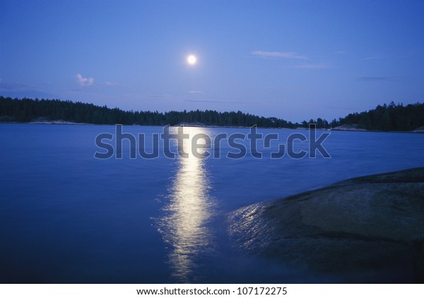Fullmoon by the sea,\
Sweden.