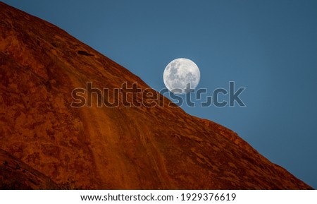 The Fullmoon rises over Spitzkoppe in Namibia